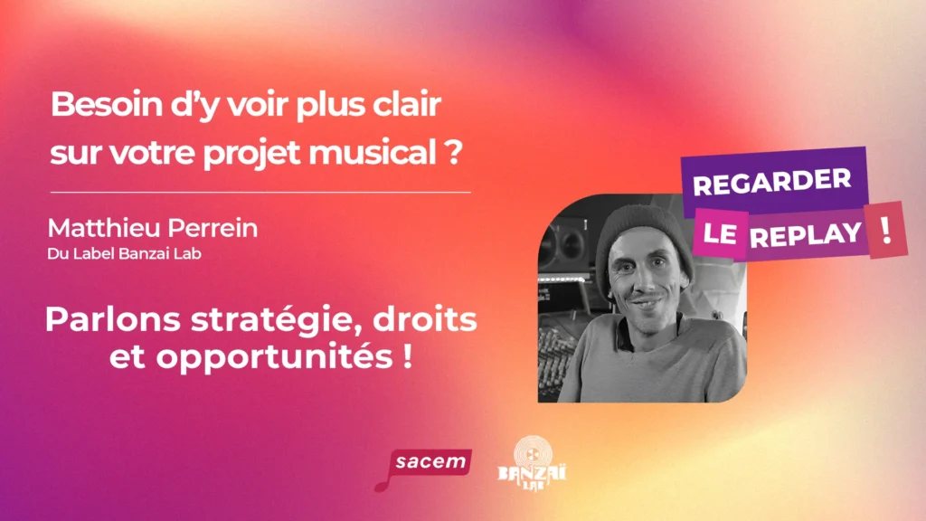 Replay Webinaire Gestion de Carrière Musicale - Matthieu Perrein